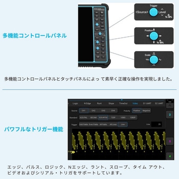 注文コード:07493861,07493870 タブレット・オシロスコープ STOシリーズ (100MHz~200MHz、2~4ch、1Gサンプル/秒) - Micsig