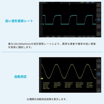 注文コード:07493861,07493870 タブレット・オシロスコープ STOシリーズ (100MHz~200MHz、2~4ch、1Gサンプル/秒) - Micsig