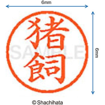 注文コード:07538807 ネーム6 既製(イ) シヤチハタ