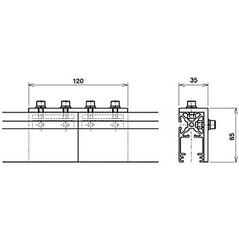 注文コード:08409135 レールフレーム用 ジョイント (M6) NIC(エヌアイシ・オートテック)