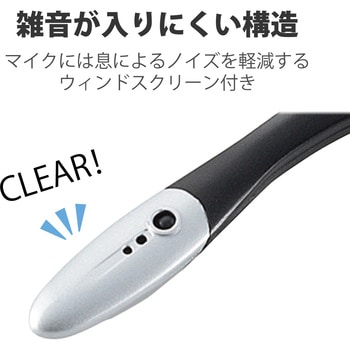 注文コード:09298923 ヘッドホン ヘッドセット マイク付き 有線 USB接続 片耳イヤーフックタイプ 無指向性 テレワーク WEB会議 オンライン授業 シルバー - エレコム