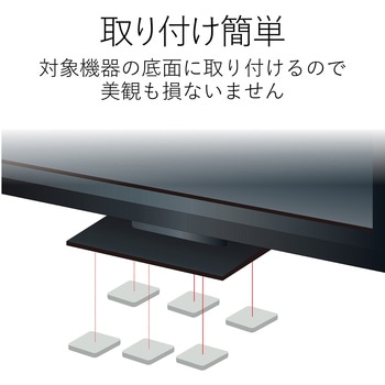 注文コード:10057512 耐震ゲル シール 落下や転倒を抑制 地震対策 転倒防止 防災用品 滑り止め グレー エレコム