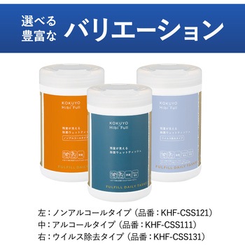 注文コード:11477046 ヒビフル HibiFull <ノンアルコール>残量が見えるウェットティッシュ - コクヨ