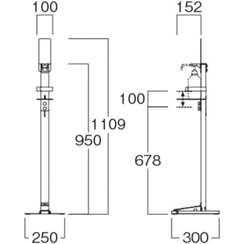 注文コード:12095039 サニステップスタンド 足踏み式消毒スタンド LDA017KBシリーズ 河淳
