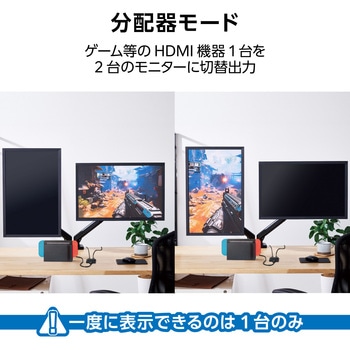 注文コード:12326591 HDMI切替器 分配器 2入力1出力/1入力2出力 双方向切替 セレクター 4K 60Hz HDMI2.0b 手動 切り替え器 - エレコム