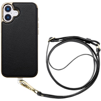 注文コード:13037127 Cross Body Case Duo for iPhone 16 Plus (black) ユニケース