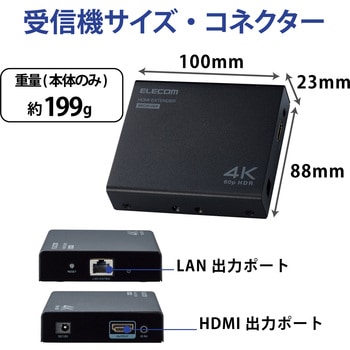 注文コード:13157630 HDMIエクステンダー PoE対応 4K60Hz対応 - エレコム
