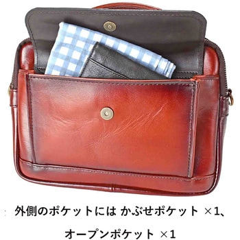 注文コード:13883671 GEM BASIC 牛革シャドー 横ショルダー 1512 ブラウン GEM BASIC