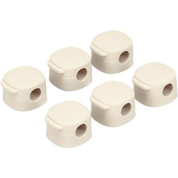 sofumo マグネット ケーブルクリップ 6個セット 整理整頓 磁石 両面シール 跡が残らない 全6色 アーモンドミルク(MOT-CBCLIP06-AM) MOTTERU