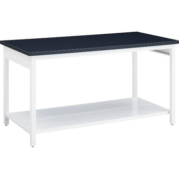 スチール実験台・作業台 片面 アジャスタータイプ 棚付 引出し無 1800×600×800mm オカムラ(岡村製作所)