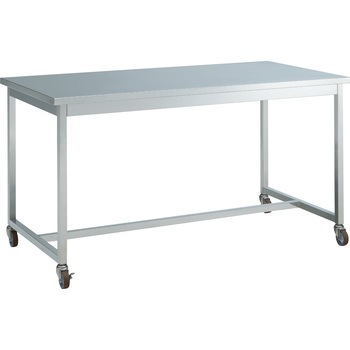 ステンレス実験台・作業台 両面 キャスタータイプ 棚無 引出し無 600×900×800mm オカムラ(岡村製作所)