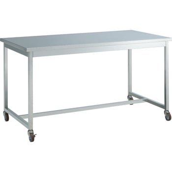 注文コード:14728528 ステンレス実験台・作業台 片面 キャスタータイプ 棚無 引出し無 1500×750×850mm オカムラ(岡村製作所)