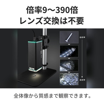 注文コード:15453596 4Kデジタル顕微鏡 USB接続 最大390倍 約800万画素 オートフォーカス・計測ソフト対応 - スリーアールソリューション