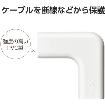 注文コード:16398561 配線カバー モール 接続ユニット 曲ガリ 【 壁用 フラットモール LD-GAF1MWH 専用 】 - エレコム