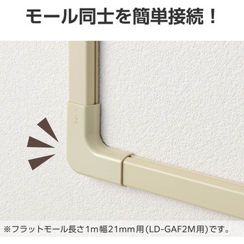 注文コード:16398570 配線カバー モール 接続ユニット 曲ガリ 【 壁用 フラットモール LD-GAF2M 専用 】 - エレコム