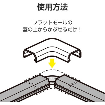 注文コード:16398579 配線カバー モール 接続ユニット 曲ガリ 【 壁用 フラットモール LD-GAF2MBR 専用 】 - エレコム