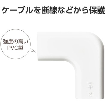 注文コード:16398588 配線カバー モール 接続ユニット 曲ガリ 【 壁用 フラットモール LD-GAF2MWH 専用 】 - エレコム