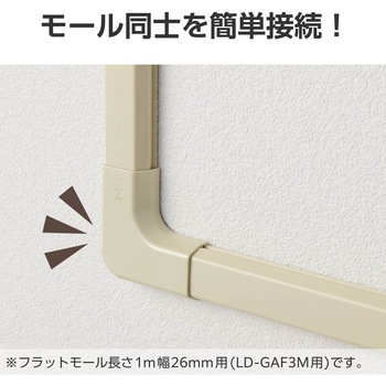 注文コード:16398597 配線カバー モール 接続ユニット 曲ガリ 【 壁用 フラットモール LD-GAF3M 専用 】 - エレコム