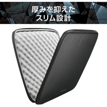 注文コード:16398719 パソコンケース 11.6/13.3/14/15.6インチ ZEROSHOCK PCバッグ 衝撃吸収 コンパクト スリム ダブルファスナー - エレコム