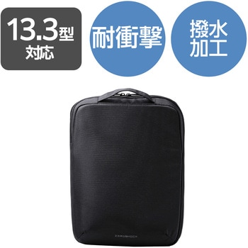 注文コード:16398886 パソコンケース 13.3/14インチ ZEROSHOCK 取っ手付き 縦型 PCバッグ 衝撃吸収 ダブルファスナー 撥水加工 - エレコム