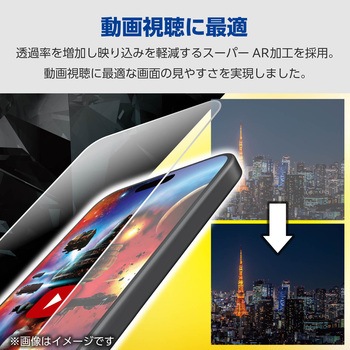 注文コード:16403506 Galaxy S25 (SC-51F) ガラスフィルム 画面内指紋認証対応 超透明 光反射軽減 動画映え 表面硬度10H 指紋防止 - エレコム