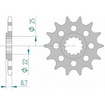 注文コード:16540058 フロントスプロケット 520-13 - AFAM(アファム)
