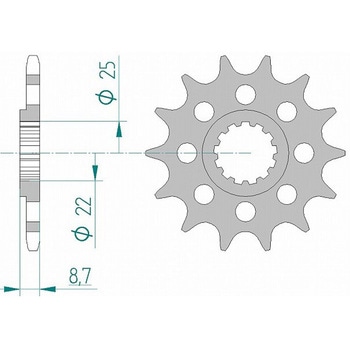 注文コード:16540076 フロントスプロケット 520-15 - AFAM(アファム)