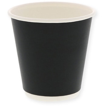 二重断熱カップ 黒無地 10オンス(300ml) 90mm口径 cotta