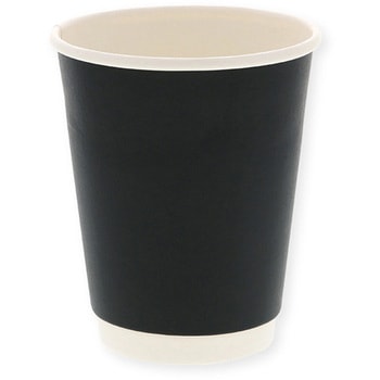 二重断熱カップ 黒無地 12オンス(400ml) 90mm口径 cotta