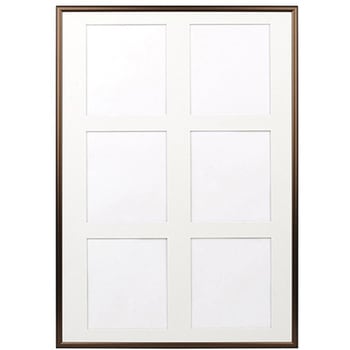 注文コード:17440355 アルミ製フレーム NEWパチット ミニ色紙フレーム 6窓タイプ Kenko(ケンコートキナー)