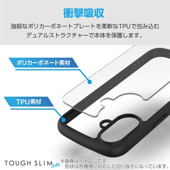 注文コード:17506006,17506015 Galaxy A25 5G (SC-53F) ケース ハイブリッド カバー 衝撃吸収 軽量 薄型 カメラレンズ保護設計 TOUGH SLIM LITE - エレコム