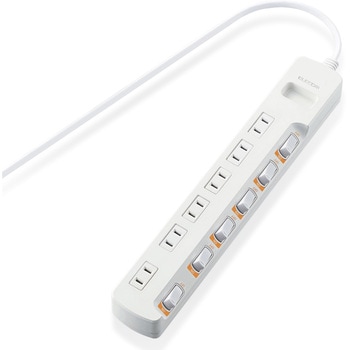 注文コード:17978738 電源タップ 延長コード 6個口 2P 個別スイッチ (ランプなし) 雷ガード 省エネタップ コンセント - エレコム