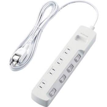 注文コード:17978756 電源タップ 延長コード 4個口 2P 個別スイッチ 雷ガード ほこり防止シャッター スイングプラグ コンセント - エレコム