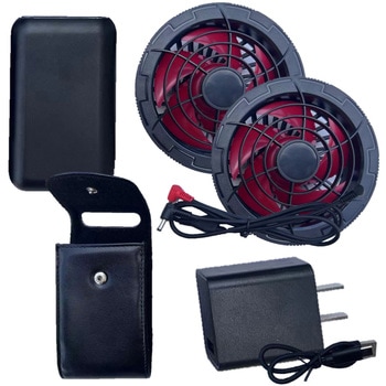 注文コード:18262381 空調作業服用 SBT-06 18Vファンバッテリー+バッテリーケースセット さくら電子