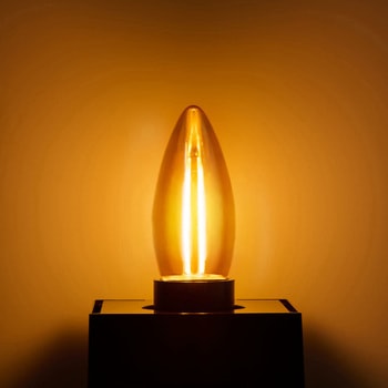 注文コード:18339916 フィラメントLED電球シャンデリアCC 長寿命設計 飛散防止コーティング採用 クリアタイプ エジソンランプ 電球色 - ELPA