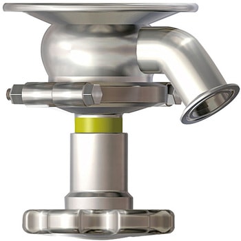 SUS316L 手動フランジ一体型タンクバルブ PTFE ヘルール 大阪サニタリー