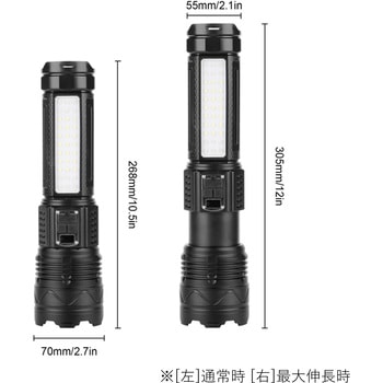 注文コード:18368476 USB充電式 LEDズーム付き 懐中電灯 - マリンテック