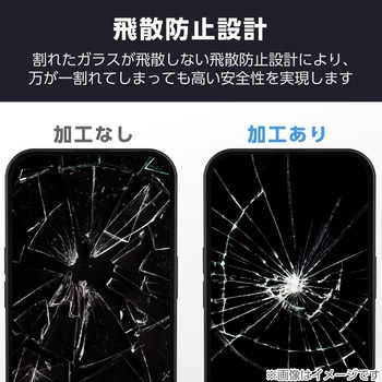 注文コード:18712429 iPhone 17e / 16e / 14 / 13 / 13 Pro ガラスライクフィルム 高透明 ハードコート 薄型 表面硬度9H 指紋防止 - エレコム