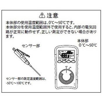注文コード:18993759 空調用2点計測デジタル温度計 - エスコ