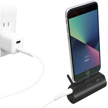 注文コード:19281669 5000mAh直挿しモバイルバッテリーLightning エアージェイ