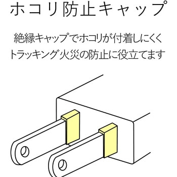 注文コード:20046766 電源タップ 延長コード 4個口 3P 2.5m スイングタップ RoHS コンセント - エレコム