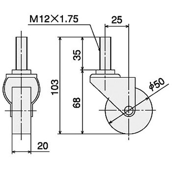 注文コード:21731386 キャスターキットSS ブレーキ付(ステン) SUS(エスユーエス)