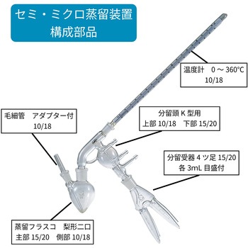 注文コード:22979687 セミ・ミクロ蒸留装置 K型 - SIBATA(柴田科学)
