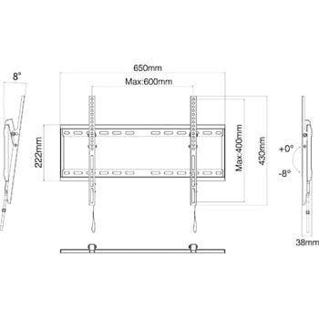 注文コード:25409589 ディスプレイ用壁掛金具 (前傾斜タイプ) 朝日木材加工 (WALL FIT MOUNT)