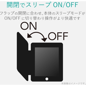 注文コード:25567003 iPad 9.7インチ 第6/5世代 ケース カバー 手帳型 フラップ ソフトレザー スリープ対応 マグネット 2アングル 背面クリア 薄型 軽量 ブラック - エレコム