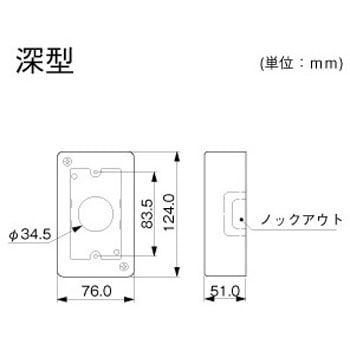 注文コード:25789768 メタルモール 1個用スイッチボックス - マサル工業