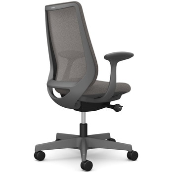 注文コード:26201405 ポータムシリーズ/固定肘/背メッシュ/スタンダードタイプ/ダークグレーボディ/ハンガー無/ランバー無/ウレタンキャスター オカムラ(岡村製作所)