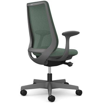 注文コード:26201430 ポータムシリーズ/固定肘/背メッシュ/スタンダードタイプ/ダークグレーボディ/ハンガー無/ランバー無/ウレタンキャスター オカムラ(岡村製作所)