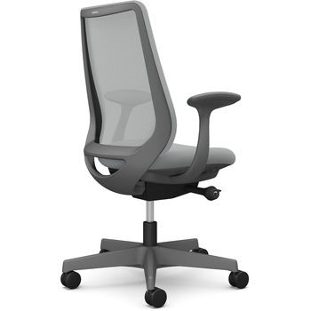 注文コード:26201457 ポータムシリーズ/固定肘/背メッシュ/スタンダードタイプ/ダークグレーボディ/ハンガー無/ランバー無/ウレタンキャスター オカムラ(岡村製作所)