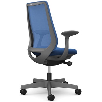 注文コード:26201509 ポータムシリーズ/固定肘/背メッシュ/スタンダードタイプ/ダークグレーボディ/ハンガー無/ランバー無/ウレタンキャスター オカムラ(岡村製作所)